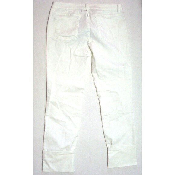 New NWT Womens 14 Prana Kara Jeans White Cuffed Stretch Organic Performance 32 - Picture 5 of 6